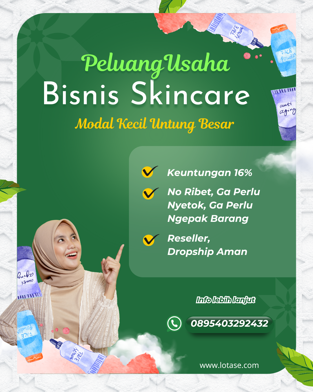 Reseller skincare Reseller kosmetik Agen skincare Agen kosmetik Distributor skincare Distributor kosmetik Peluang bisnis skincare Peluang bisnis kosmetik Jualan skincare Jualan kosmetik Supplier skincare tangan pertama Supplier kosmetik tangan pertama Modal kecil untung besar Bisnis tanpa modal Penghasilan tambahan Usaha sampingan online Jualan online mudah Bisnis rumahan Fleksibel kerja dari rumah Passive income Bisnis sampingan mahasiswa Peluang usaha ibu rumah tangga Reseller dropship Bisnis tanpa stok barang Bimbingan bisnis online