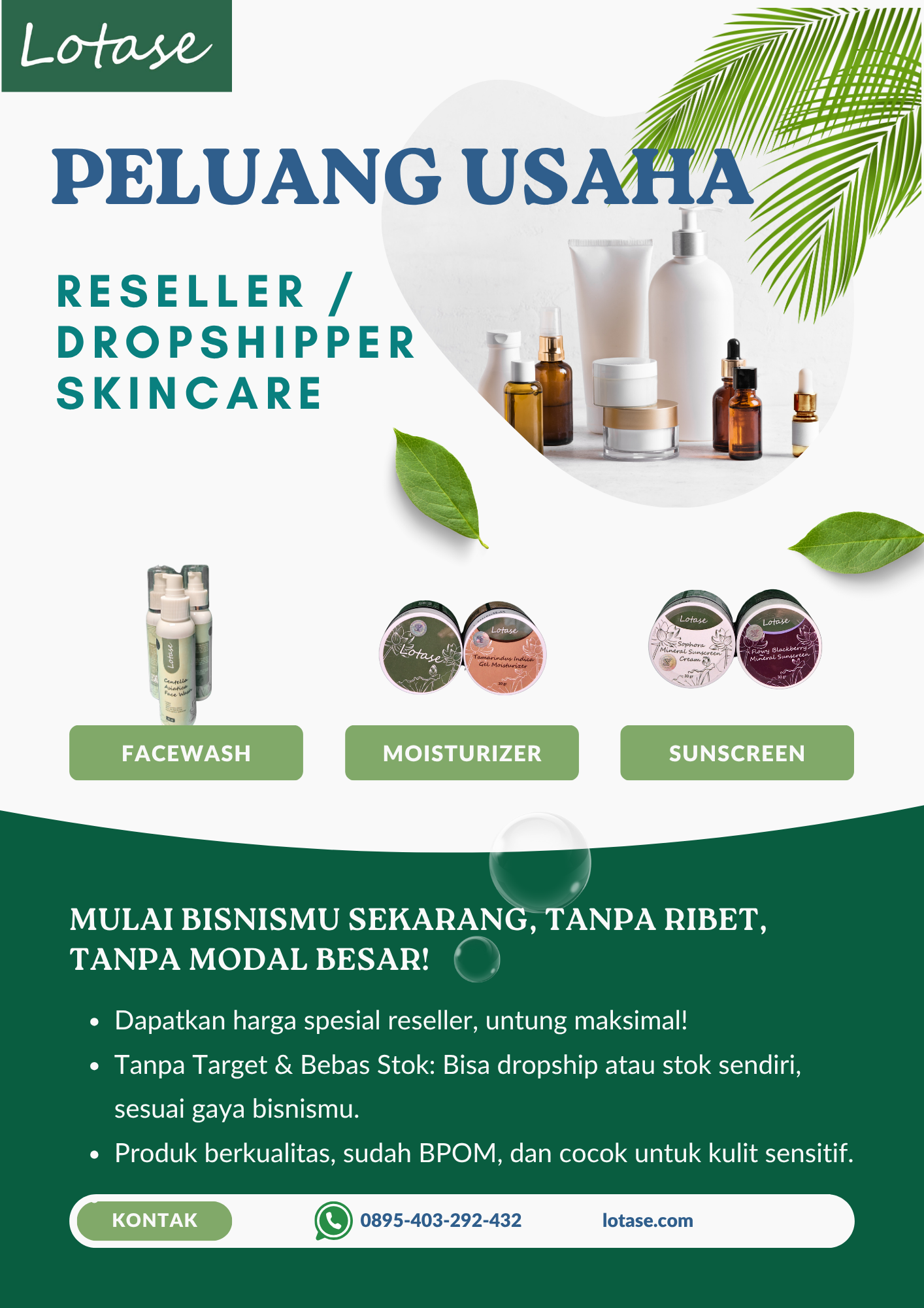 0895403292432 Buat Info Peluang Bisnis Skincare Modal Kecil Untung Besar Kota Dumai